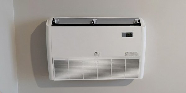 Ductless mini-split indoor unit mounted on a wall