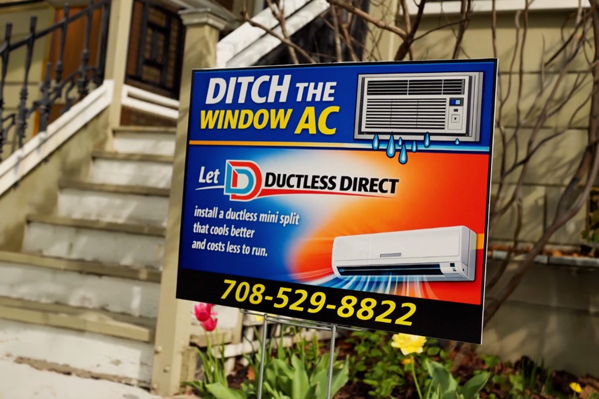 Ductless Direct Lawn Sign